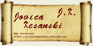 Jovica Kešanski vizit kartica